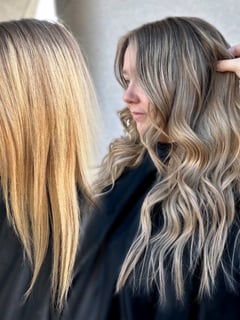 View Blonde, Balayage, Long, Hairstyles, Beachy Waves, Women's Hair, Hair Color, Hair Length, Hair Extensions, Sew-In  - Kaylee Whitehead, Knoxville, TN