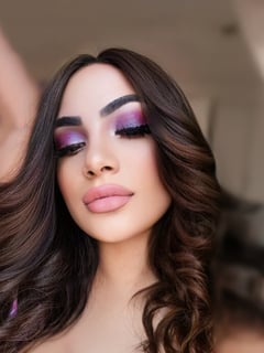 View Makeup, Technique, Airbrush, Pink, Colors, Purple, Look, Glam Makeup, Skin Tone, Fair - Celine Seendore, Chatsworth, CA