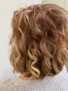 View Women's Hair, Hair Extensions, Hairstyles, Curly, Layered, Haircuts, Bob, Shoulder Length, Hair Length, Red, Blonde, Full Color, Hair Color - Michelle Burell, Woodstock, GA