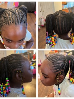 View French Braid, Hairstyle, Kid's Hair - Darisha Wright, Oakland, CA