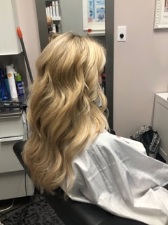 View Women's Hair, Hair Color, Blonde, Highlights, Long, Hair Length, Layered, Haircuts, Beachy Waves, Hairstyles, Hair Extensions - Julie Roohi, Wake Forest, NC