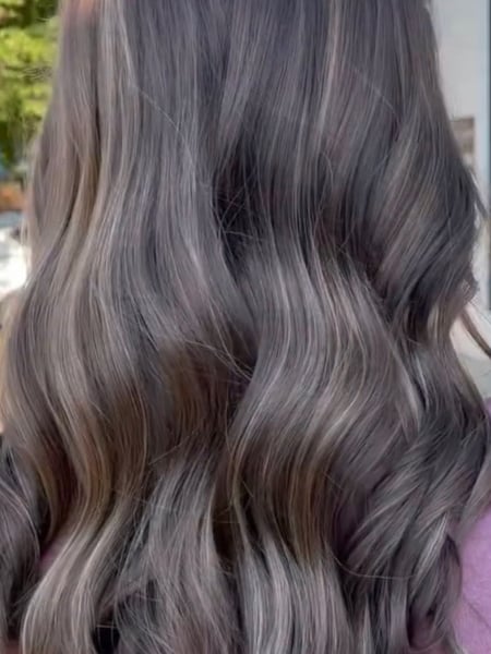Image of  Women's Hair, Brunette, Hair Color, Highlights, Long, Hair Length
