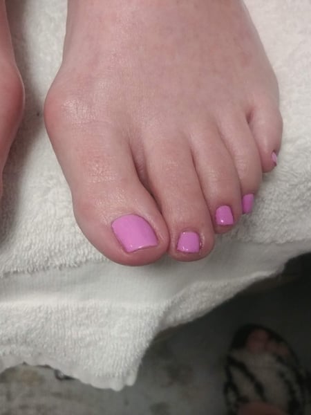 Image of  Nails, Pedicure, Gel, Nail Finish, Pink, Nail Color