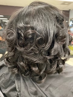 View Hairstyle, Women's Hair, Curls, Natural Hair, Straight, Silk Press, Smoothing  - DeLoria, Silver Spring, MD