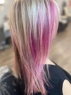 View Women's Hair, Hair Color, Balayage, Blonde, Fashion Color - Demitra Galluzzo, Oceanside, NY