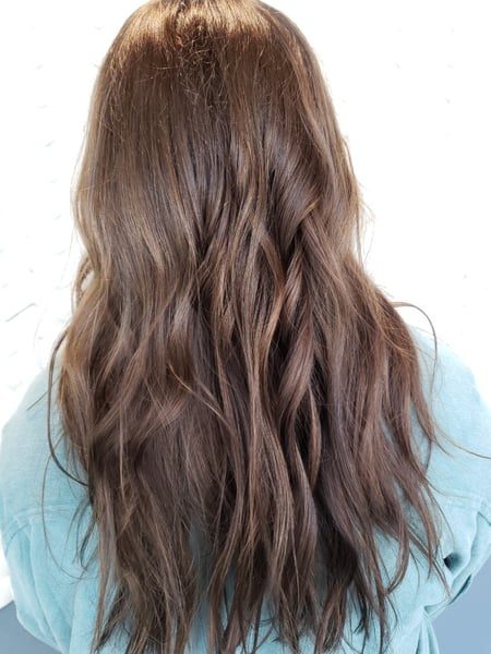 Image of  Women's Hair, Hair Color, Brunette, Long, Hair Length, Haircuts, Hairstyles, Beachy Waves