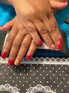 View Nails, Red, Nail Color, Gold, Glitter, Manicure - Shay, Calumet City, IL