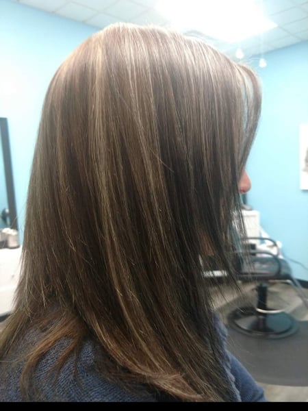 Image of  Color Correction, Hair Color, Women's Hair, Hair Length, Medium Length