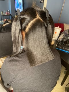 View Blunt (Women's Haircut), Smoothing , Silk Press, Straight, Hairstyle, Natural Hair, Bob, Haircut, Women's Hair - Ahyana Dunham, Newark, DE