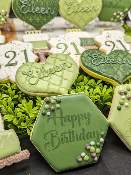 Image of  Cookies, Occasion, Birthday, Color, Green