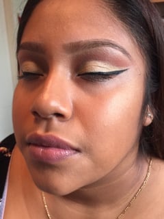 View Colors, Gold, Makeup, Olive, Skin Tone, Daytime, Look, Glam Makeup, Brown - Crystal E Lopez, New York, NY