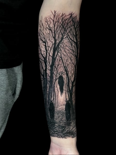 Image of  Tattoos, Tattoo Style, Tattoo Bodypart, Black & Grey, Forearm 