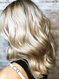 View Women's Hair, Hair Color, Balayage, Blonde, Color Correction, Highlights, Full Color, Layered, Haircuts, Curly, Beachy Waves, Hairstyles - Ellen Bertsch, Stow, OH
