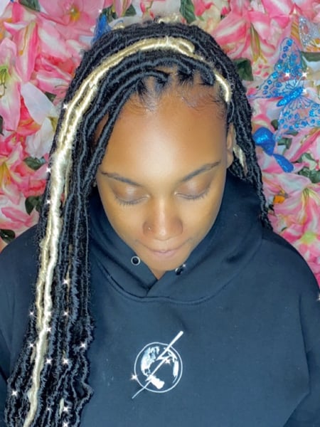 Image of  Women's Hair, Boho Chic Braid, Hairstyles, Braids (African American), Locs, Protective, Weave