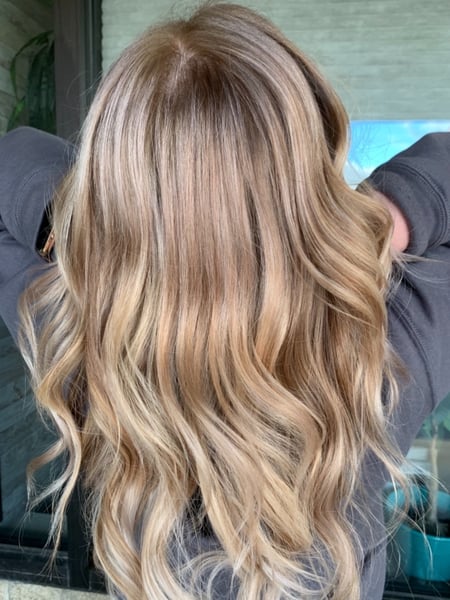 Image of  Women's Hair, Balayage, Hair Color, Blonde, Blowout, Foilayage