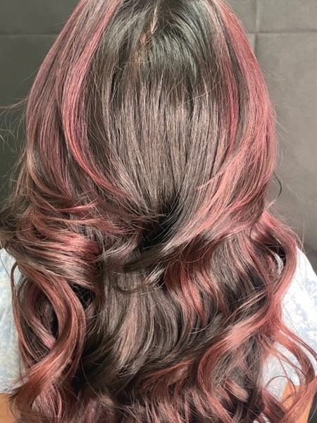 Image of  Women's Hair, Balayage, Hair Color, Foilayage, Red, Layered, Haircuts