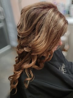 View Haircuts, Brunette, Long, Hairstyles, Beachy Waves, Women's Hair, Hair Color, Bridal, Full Color, Highlights, Curly, Layered, Hair Length, Blonde - Bobi Crawford Butt, Oceanside, CA