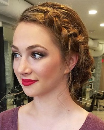 Image of  Women's Hair, Red, Hair Color, Hairstyles, Boho Chic Braid, Bridal, Updo