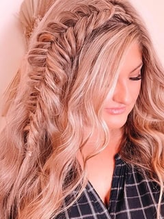 View Boho Chic Braid, Long, Hair Color, Blonde, Bridal, Women's Hair, Hairstyles, Hair Length - Ellie Mulqueen, Gilbert, AZ