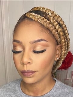 View Makeup, Skin Tone, Olive, Light Brown, Brown, Look, Daytime, Evening, Glam Makeup, Colors, Brown, Gold, Glitter, White - Adrianna Arzola, Livonia, MI