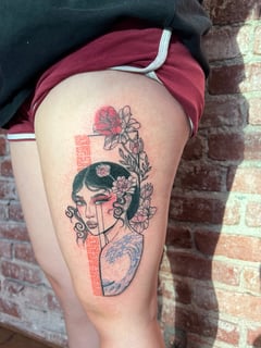 View Tattoos, Neo Traditional, Line Art, Japanese, Abstract, Tattoo Style - Vudu Dahl, Venice, CA