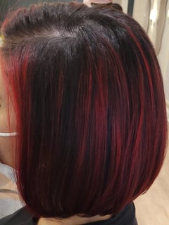 View Red, Highlights, Hair Color, Women's Hair, Hairstyle, Blowout - Israel Geddie, 