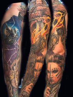 View Tattoos, Tattoo Style, Tattoo Bodypart, 3D, Portrait, Realism, Arm  - József Tóth, New York, NY
