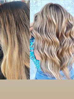 View Women's Hair, Hair Color, Balayage, Medium Length, Hair Length, Beachy Waves, Hairstyles - Laura Avelar, National City, CA