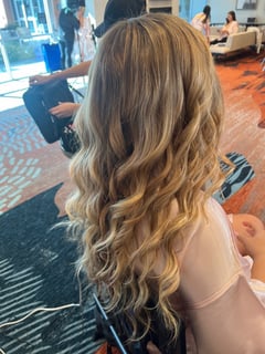 View Bridal Hair, Hairstyle, Beachy Waves, Women's Hair, Hair Length, Long Hair (Mid Back Length), Curls - Alexa Gledhill, Tempe, AZ