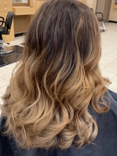 Image of  Women's Hair, Hair Color, Balayage, Blonde, Brunette, Foilayage, Ombré, Curly, Haircuts, Hair Restoration