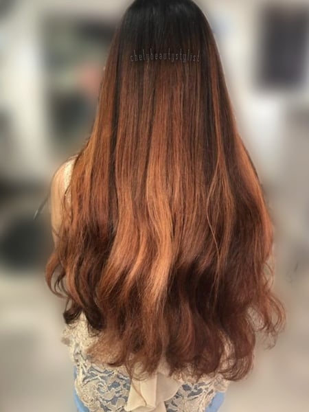 Image of  Women's Hair, Hair Color, Balayage, Black, Blonde, Brunette, Blowout, Color Correction, Fashion Color, Foilayage, Full Color, Highlights, Ombré, Red, Medium Length, Hair Length, Short Chin Length, Shoulder Length, Haircuts, Bob