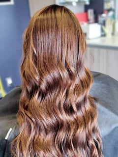 View Women's Hair, Color Correction, Hair Color, Brunette, Beachy Waves, Hairstyles - Bre Musgrave, Greenwood, IN