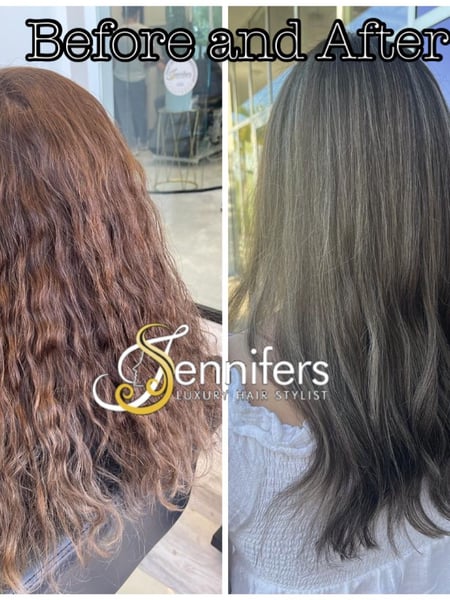 Image of  Keratin, Permanent Hair Straightening, Women's Hair, Highlights, Hair Color, Color Correction, Full Color