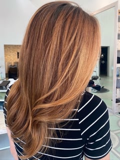 View Hair Length, Long Hair (Mid Back Length), Full Color, Color Correction, Balayage, Hair Color, Women's Hair - Hannah Jarman, Greensboro, NC