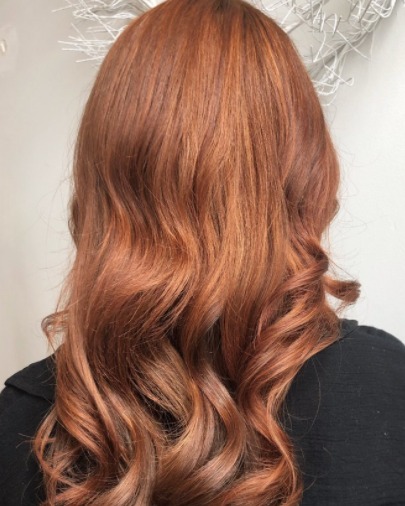 Image of  Women's Hair, Red, Hair Color, Medium Length, Hair Length, Beachy Waves, Hairstyles