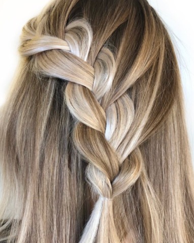 Image of  Women's Hair, Blonde, Hair Color, Boho Chic Braid, Hairstyles