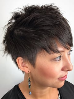 View Women's Hair, Haircut, Short Hair (Ear Length), Pixie, Hair Length - Leo Chau, New York, NY