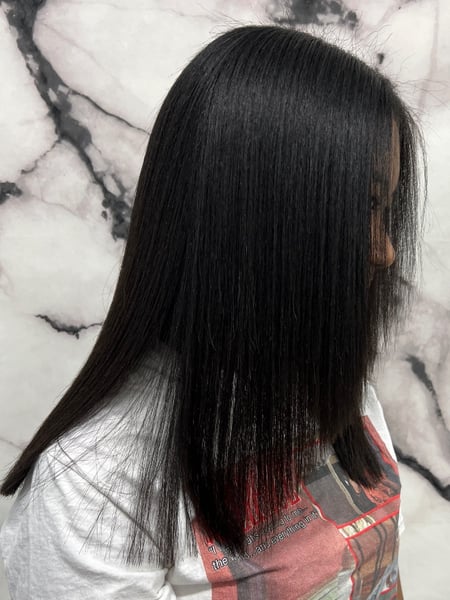 Image of  Haircuts, Long, Permanent Hair Straightening, Keratin, Women's Hair, Hair Length, Curly, Silk Press