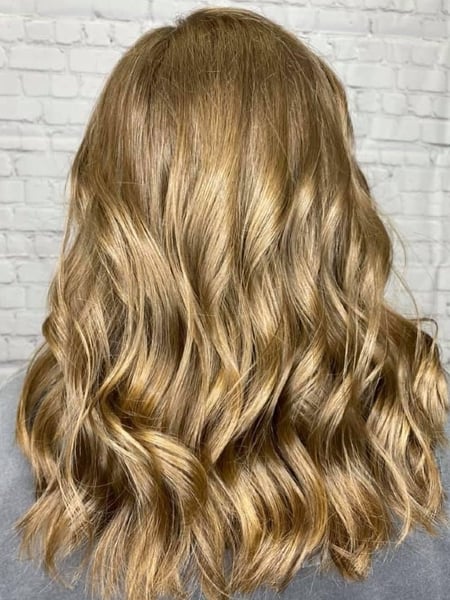 Image of  Beachy Waves, Hairstyles, Women's Hair, Full Color, Hair Color, Color Correction, Medium Length, Hair Length, Shoulder Length