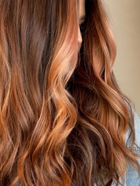 Image of  Women's Hair, Balayage, Hair Color, Blonde, Brunette, Fashion Color, Beachy Waves, Hairstyles