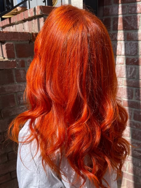 Image of  Red, Fashion Color, Blowout, Hairstyles, Women's Hair, Hair Color, Full Color, Men's Hair, Hair Color, Red