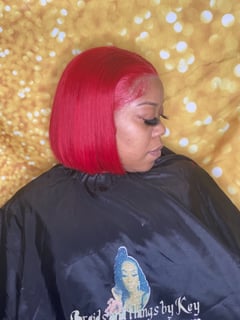 View Women's Hair, Hair Color, Red, Shoulder Length, Hair Length, Bob, Haircuts, Blunt, Wigs, Hairstyles - Keyuna Anderson, Atlanta, GA