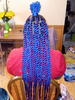 View Braids (African American), Hairstyles, Women's Hair, Hair Extensions, Natural, Updo - Ty Woods, Crete, IL