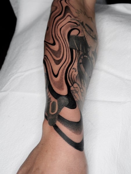 Image of  Tattoos, Tattoo Style, Abstract, Black & Grey, Blackwork