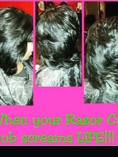 View Women's Hair, Shoulder Length, Hair Length, Bangs, Haircuts, Bob, Layered, Hair Extensions, Hairstyles, Weave, Protective, Straight - Alexia Matthews, Lake Charles, LA