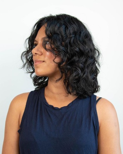 Image of  Women's Hair, Black, Hair Color, Shoulder Length, Hair Length, Curly, Haircuts, Hairstyles
