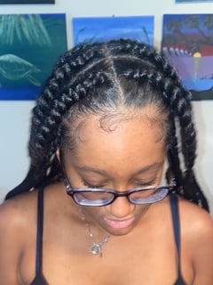 View Hair Color, Black, Hair Texture, 3B, 3C, 4A, 3A, Weave, Natural, Braids (African American), Protective, Women's Hair, Hairstyles - Yasmine Laurenvil, Orlando, FL