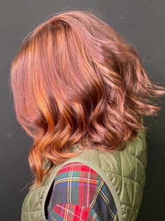 View Women's Hair, Hair Color, Red, Balayage, Bob, Haircuts - Kayla White, Lake Charles, LA
