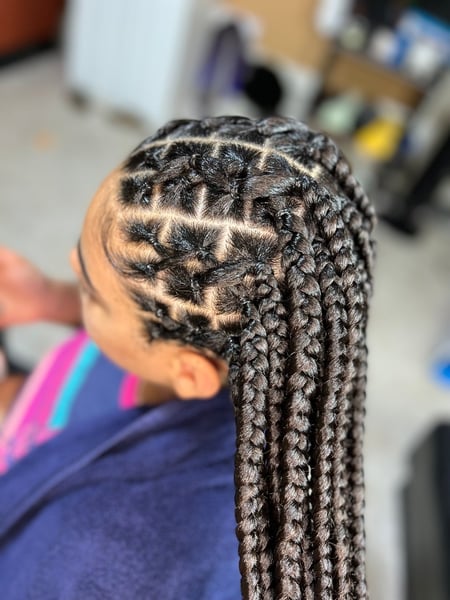 Image of  Braids (African American), Hairstyles, Women's Hair, Bridal, Hair Extensions, Natural, Blowout, Updo, Curly, Straight, Locs, Weave, Protective, Wigs
