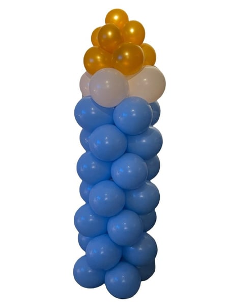 Image of  Balloon Decor, Arrangement Type, Event Type, Baby Shower, Colors, Blue, Pink, Balloon Column